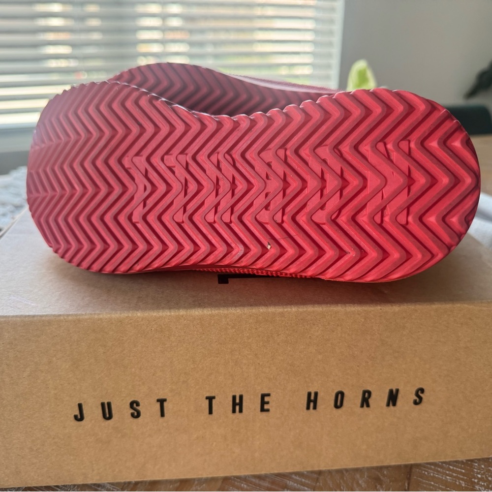 Red Sneakers with Zigzag Sole